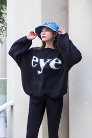 EYE knit sweater【ivory/black】