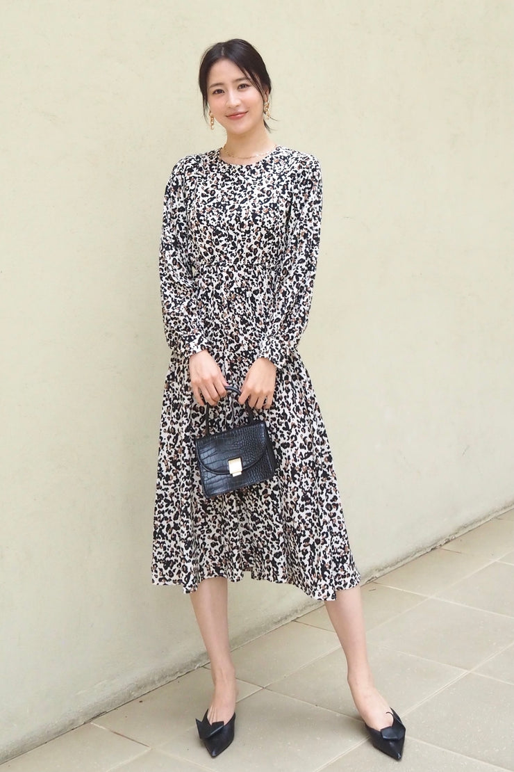 3WAY vest patterned dress【Leopard/Floral】