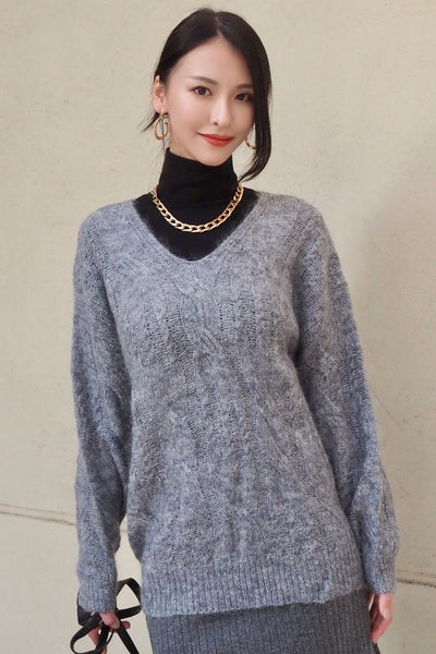 Cable Knit Top【IVO/GR】