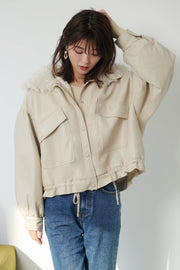 Fur Collar Leather Blouson【WH】