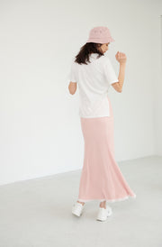 Maxi Length Skirt【pink/white】